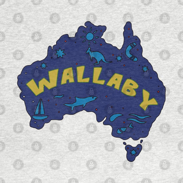 AUSTRALIA MAP AUSSIE WALABY by elsa-HD